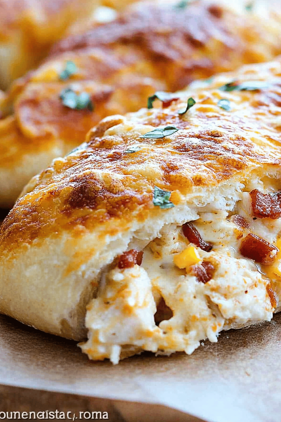 Chicken Bacon Ranch Stromboli