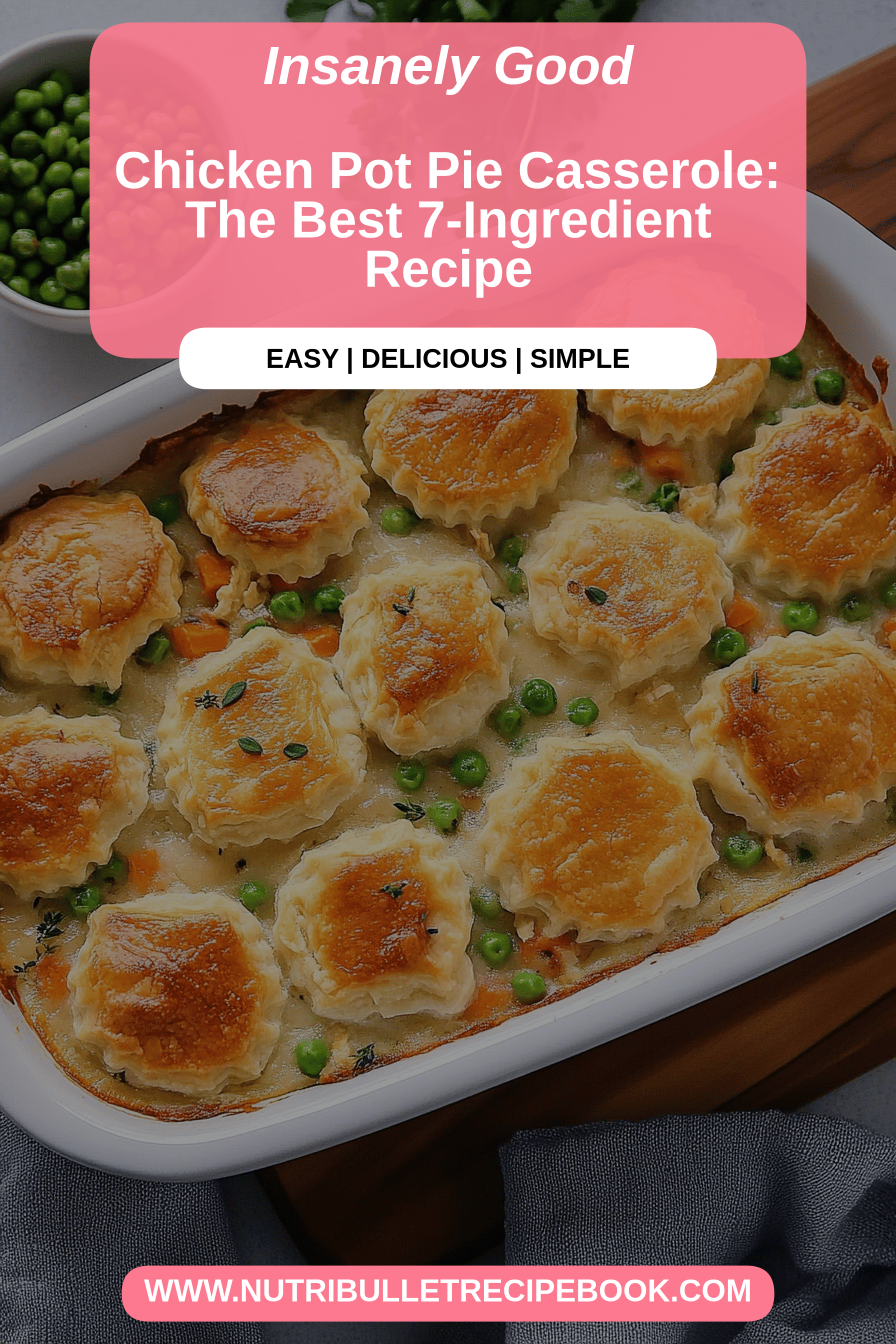 Chicken Pot Pie Casserole final dish beautifully presented and ready to serve
