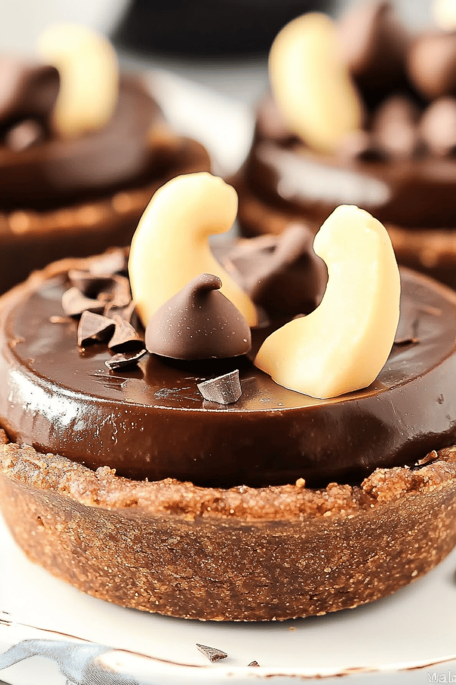 Chocolate Tarts Recipe ingredients organized and measured on kitchen counter
