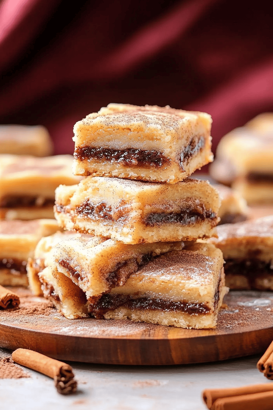 Cinnamon roll bars ingredients organized and measured on kitchen counter