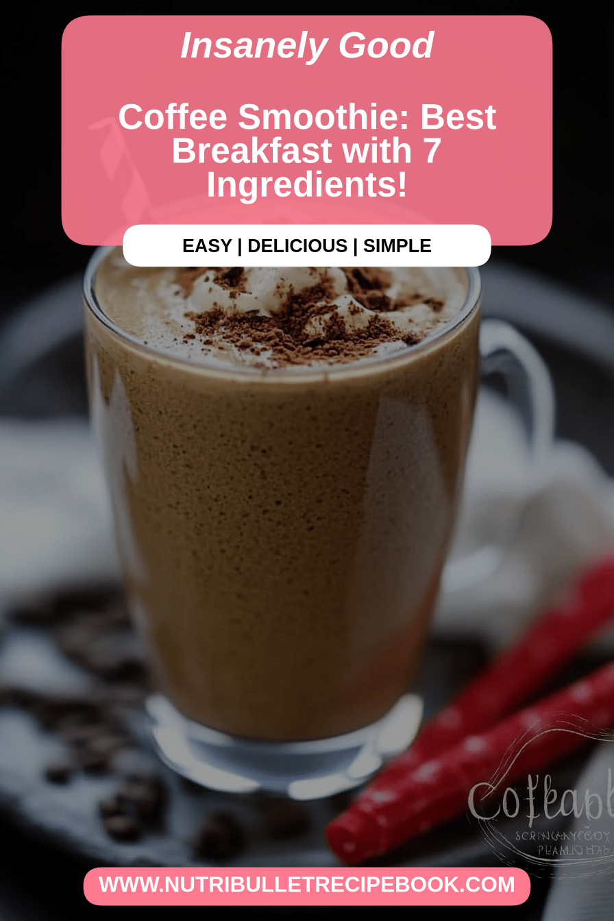 Coffee smoothie final dish beautifully presented and ready to serve