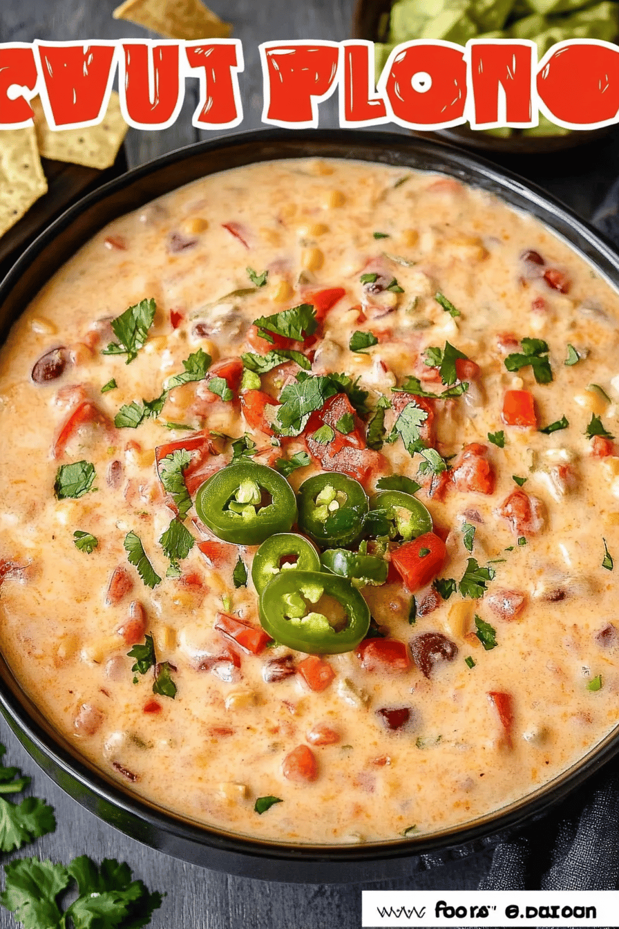 Cowboy Queso Recipe slice on plate showing perfect texture and swirl pattern