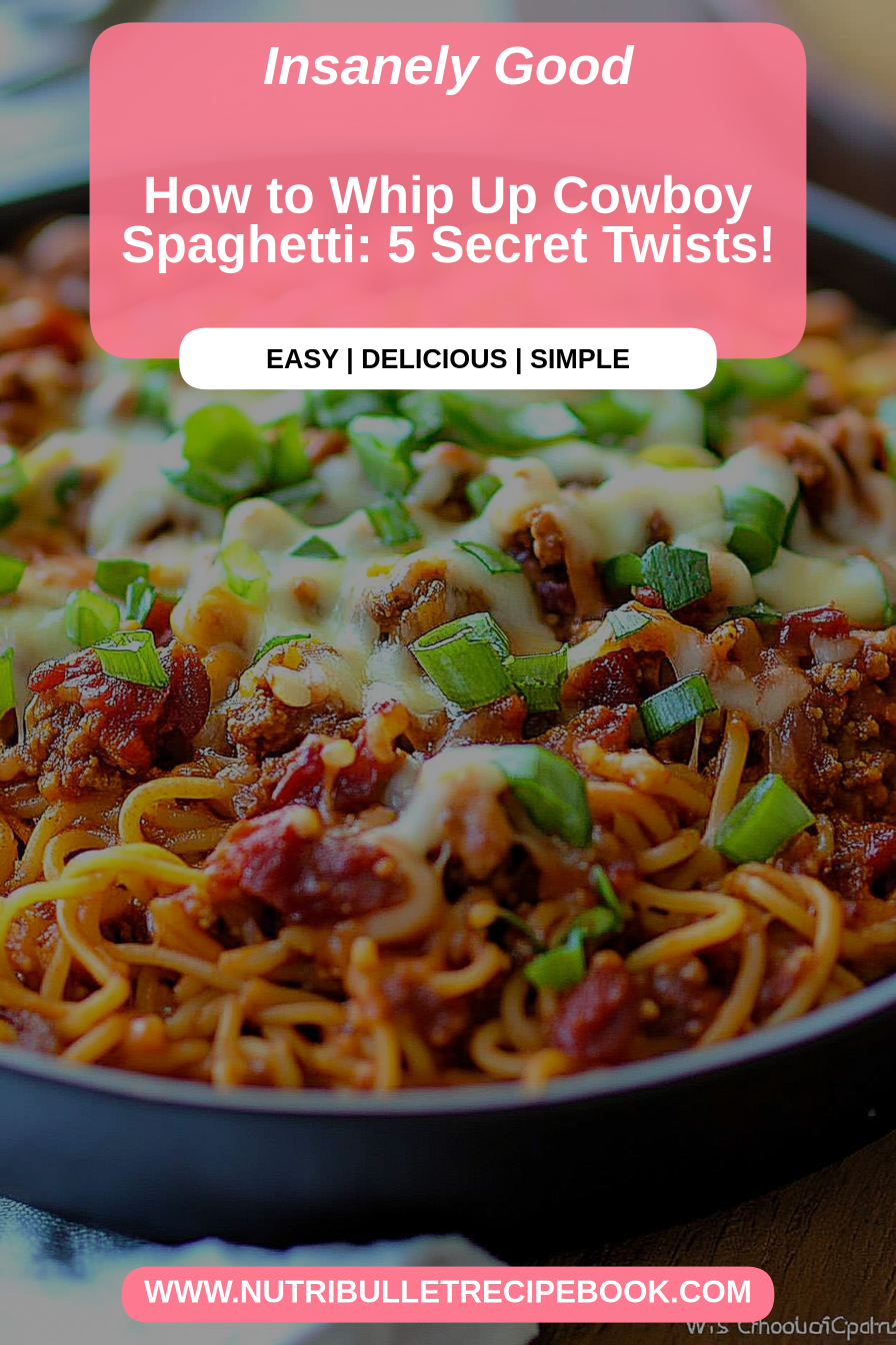 Cowboy Spaghetti final dish beautifully presented and ready to serve
