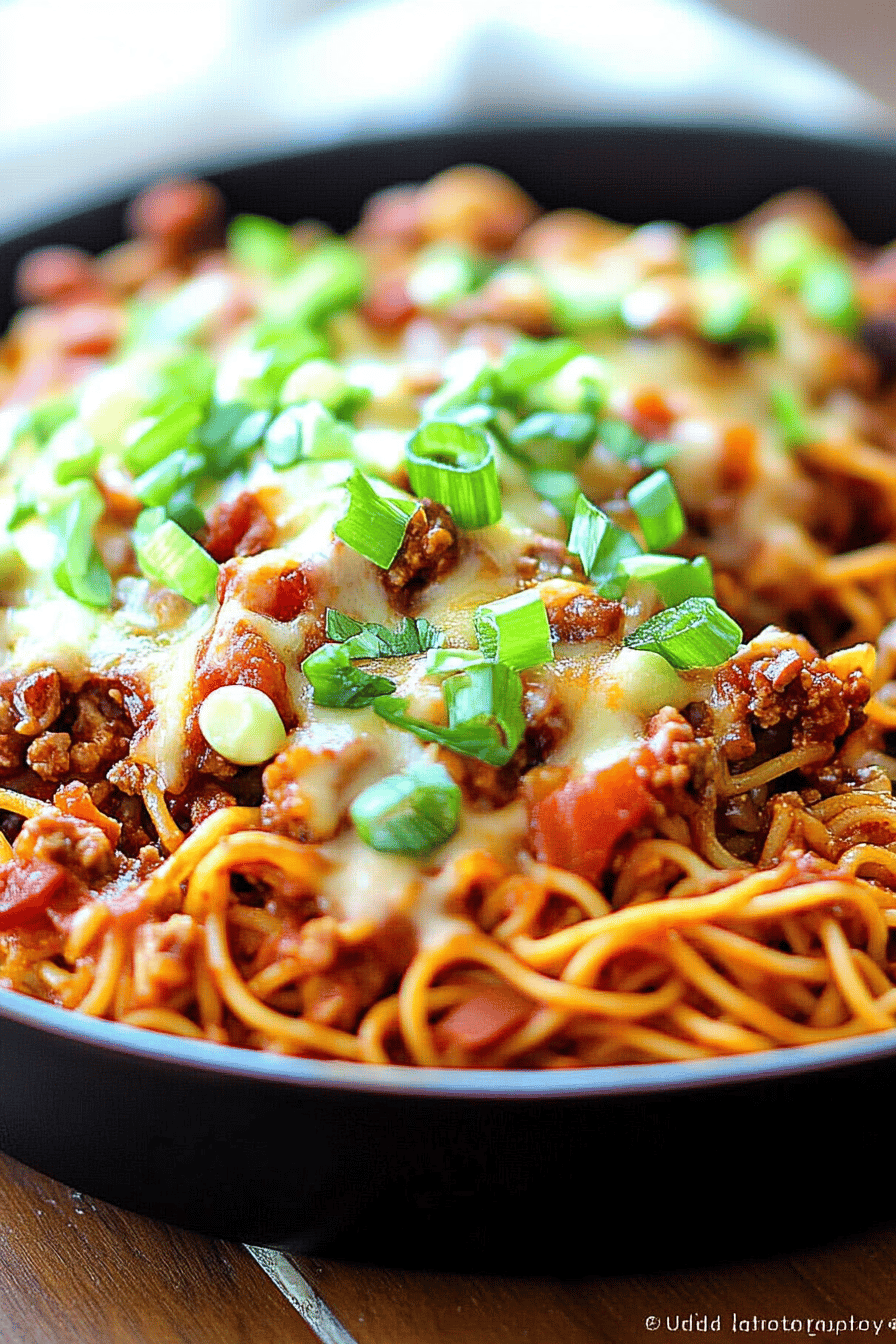 Cowboy Spaghetti slice on plate showing perfect texture and swirl pattern