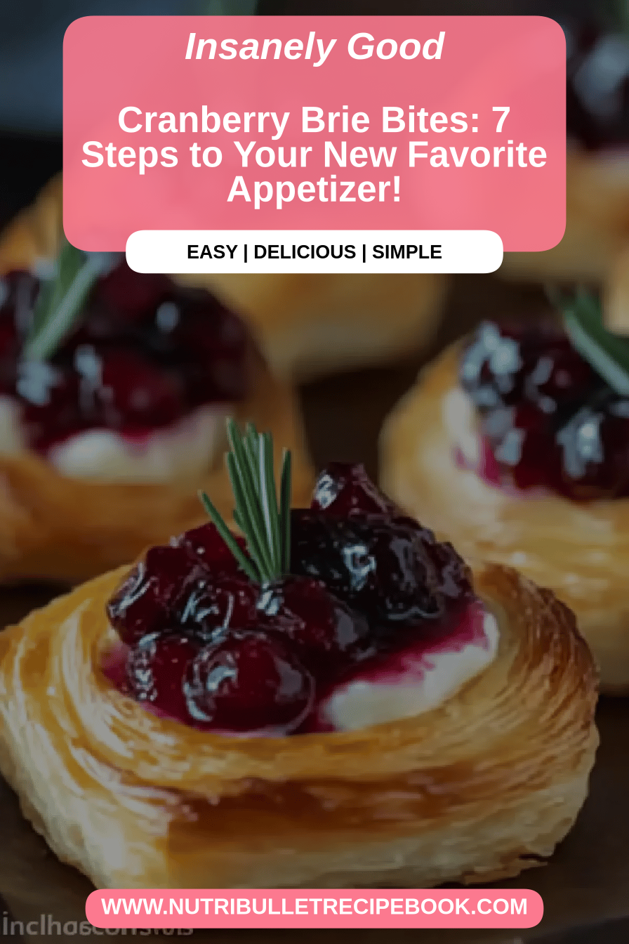 Cranberry Brie Bites final dish beautifully presented and ready to serve