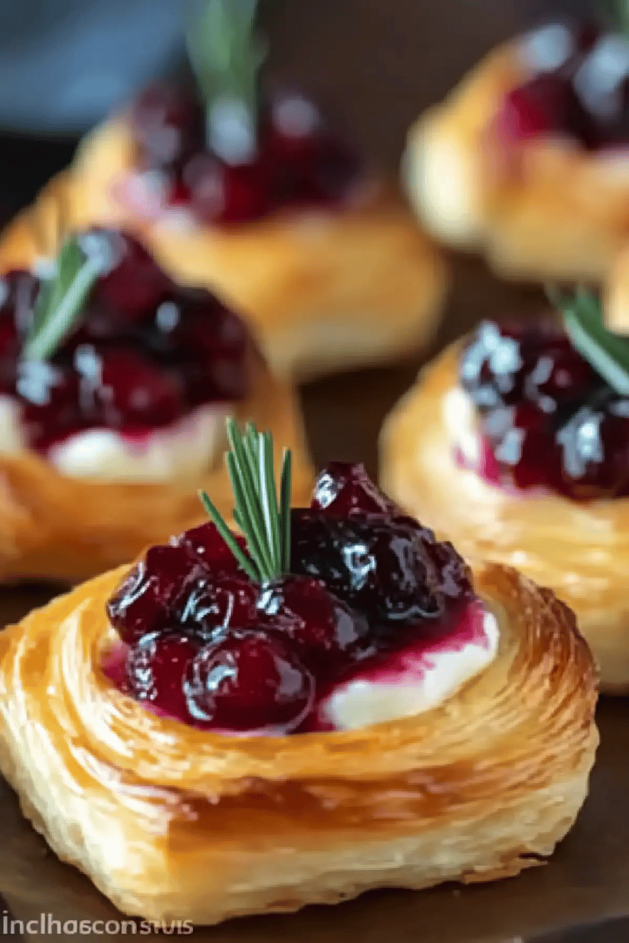 Cranberry Brie Bites ingredients organized and measured on kitchen counter