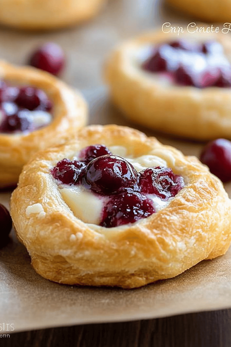 Cranberry cream cheese pastries