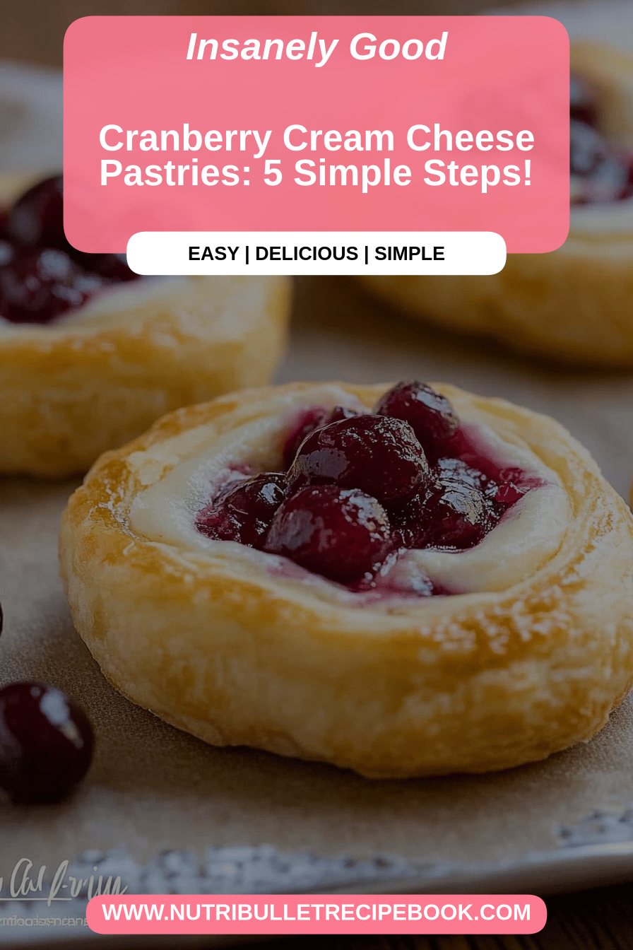 Cranberry cream cheese pastries final dish beautifully presented and ready to serve