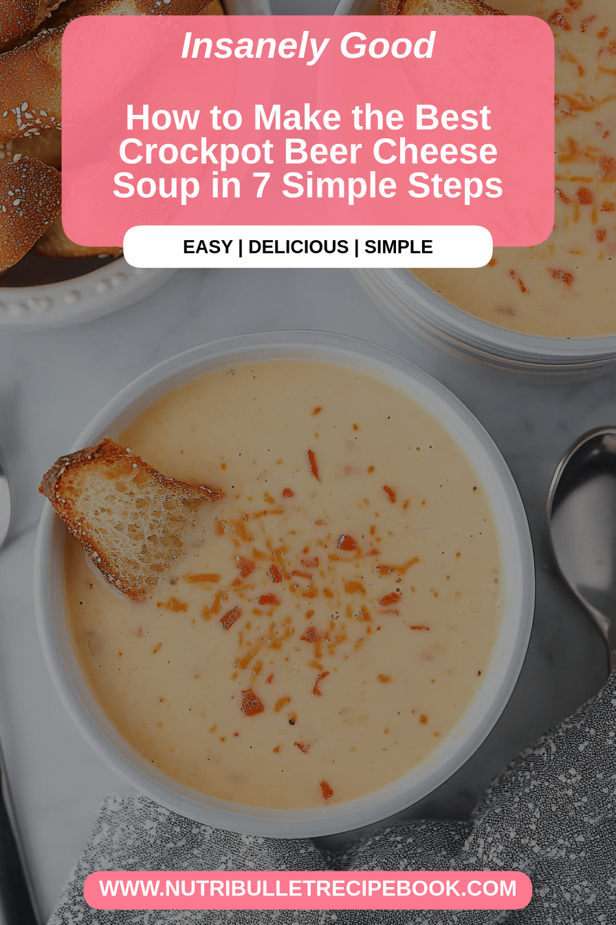 Crockpot Beer Cheese Soup final dish beautifully presented and ready to serve