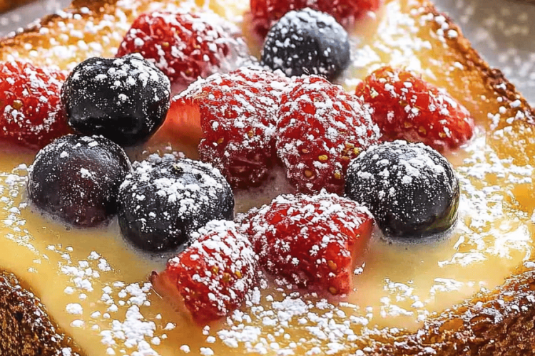 Custard yogurt toast
