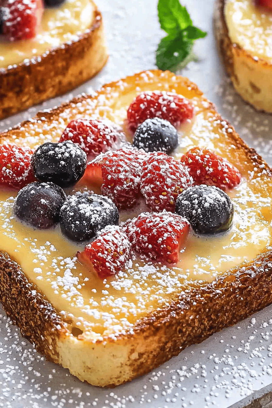 Custard yogurt toast