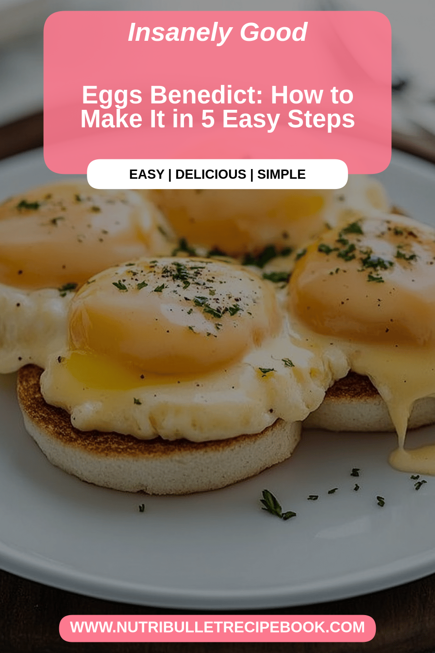 Eggs Benedict final dish beautifully presented and ready to serve