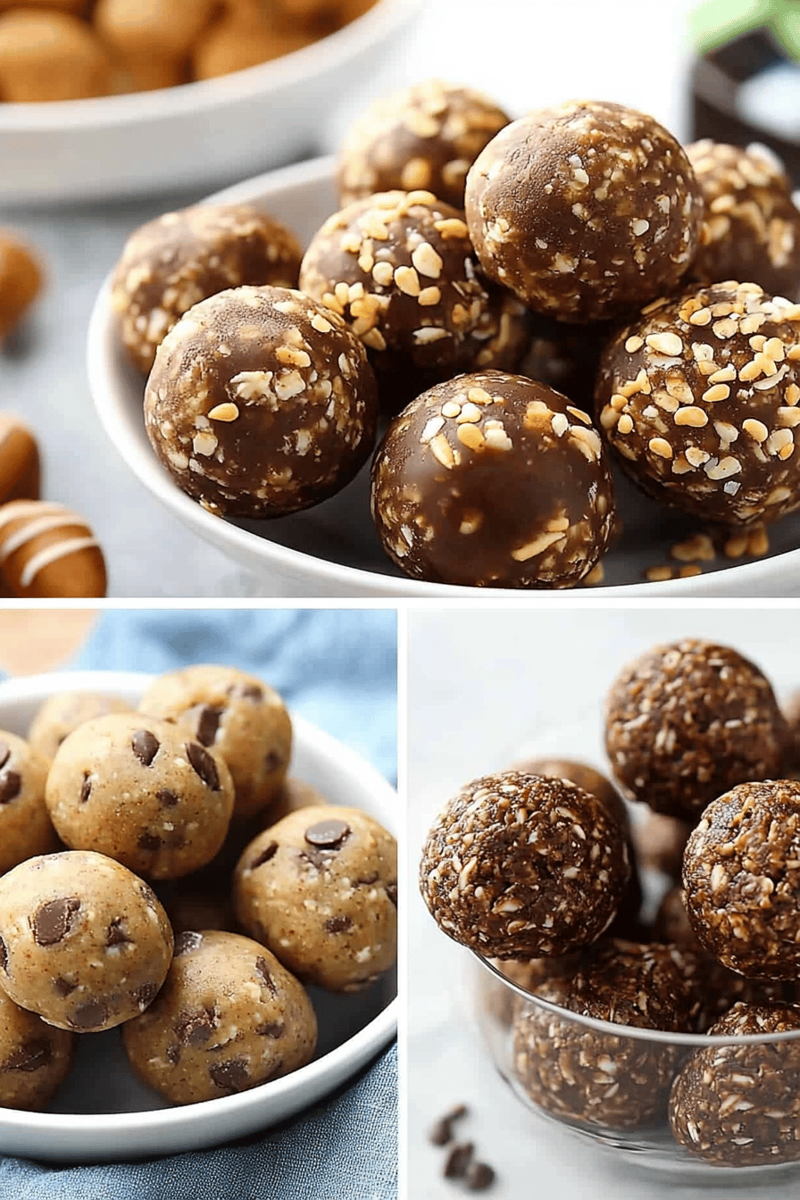 Energy ball recipes ingredients organized and measured on kitchen counter