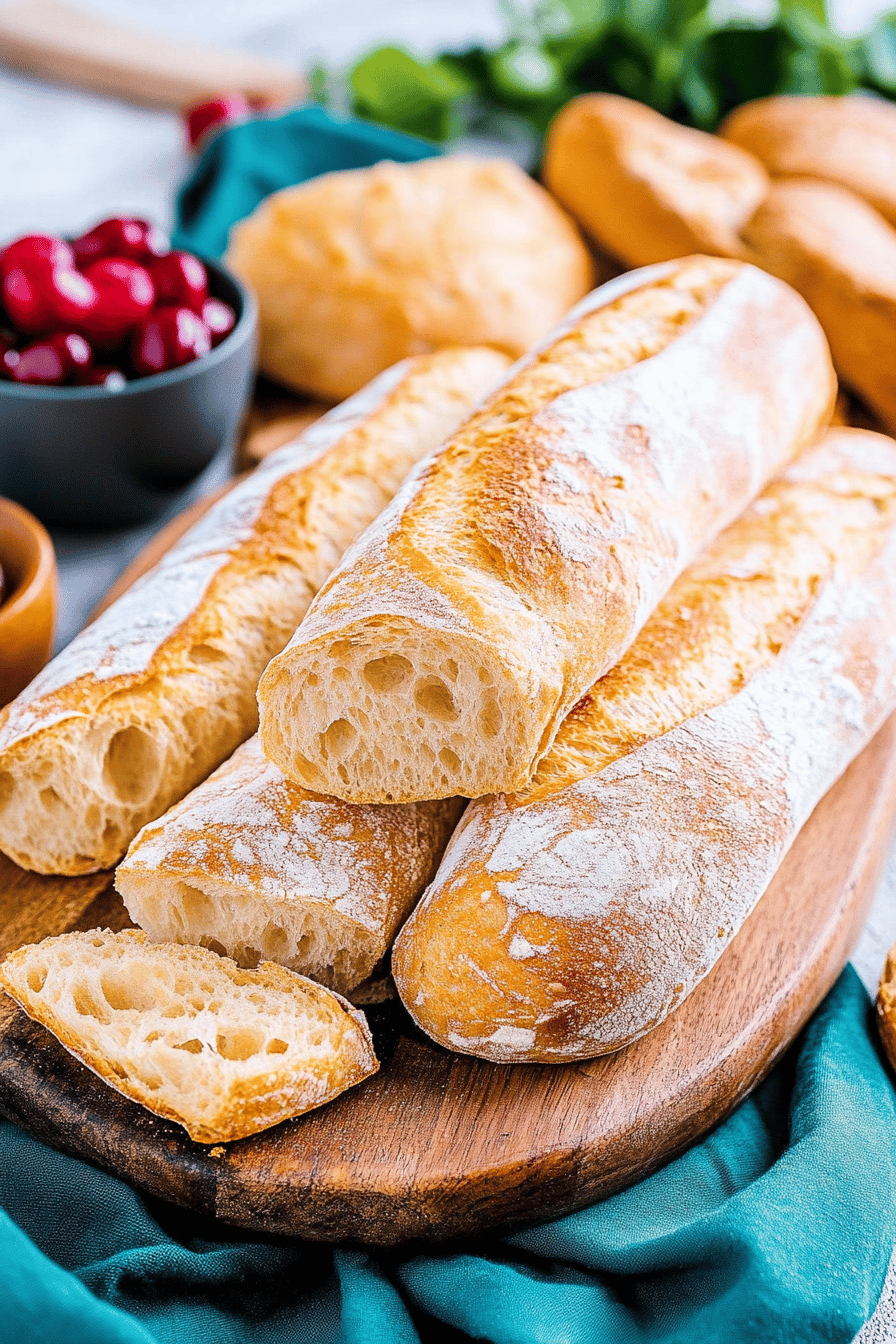 French Baguette ingredients organized and measured on kitchen counter