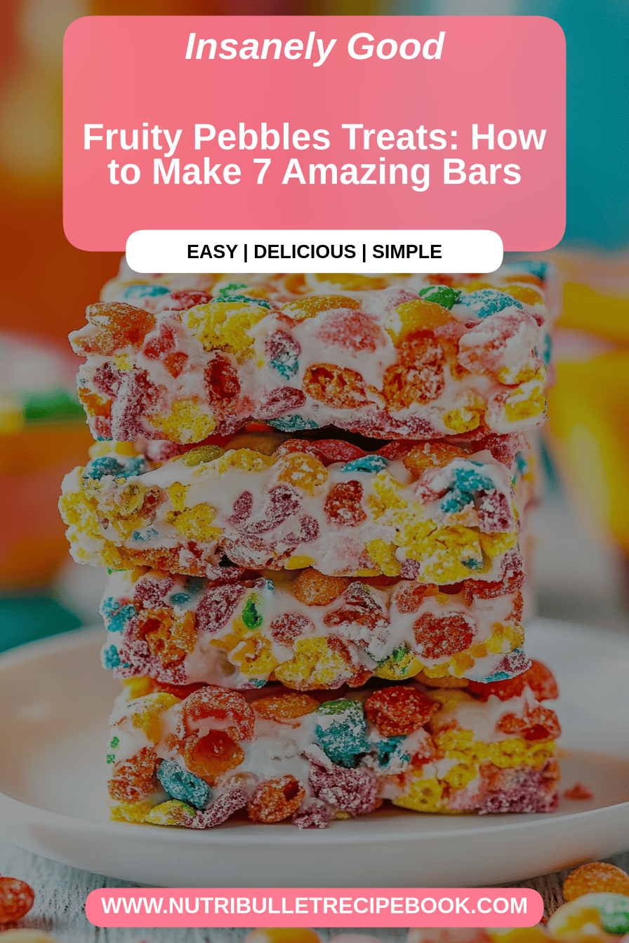 Fruity Pebbles treats final dish beautifully presented and ready to serve