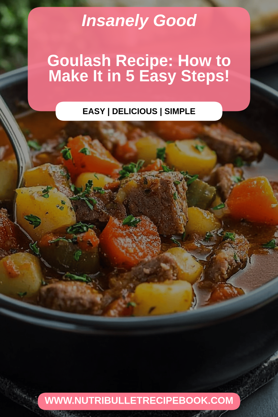 Goulash recipe final dish beautifully presented and ready to serve