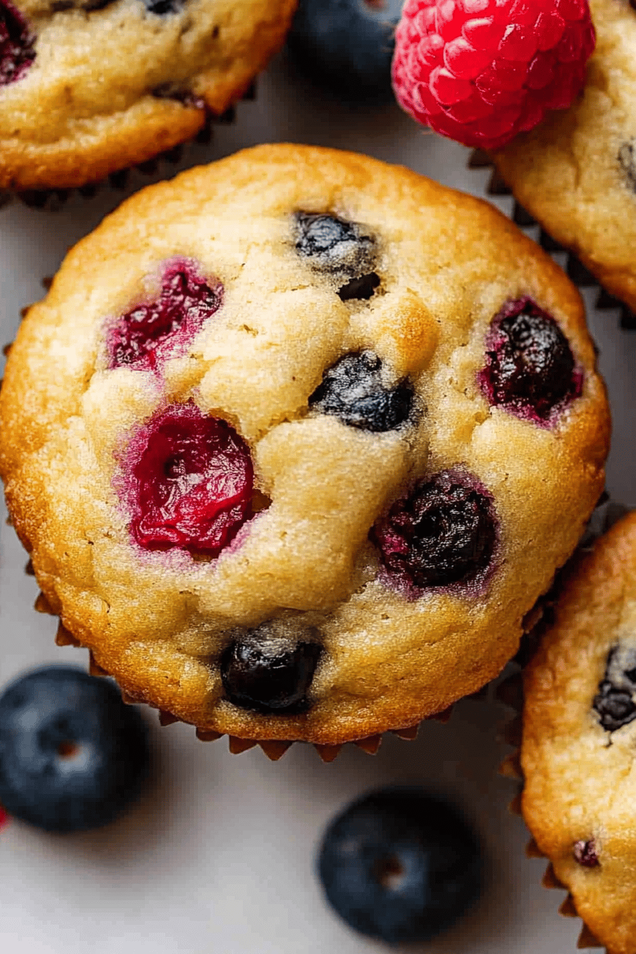 Greek yogurt muffins slice on plate showing perfect texture and swirl pattern