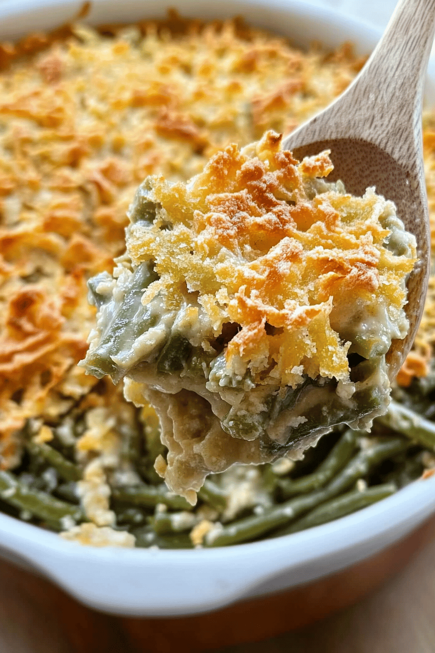 Green Bean Casserole Recipe ingredients organized and measured on kitchen counter