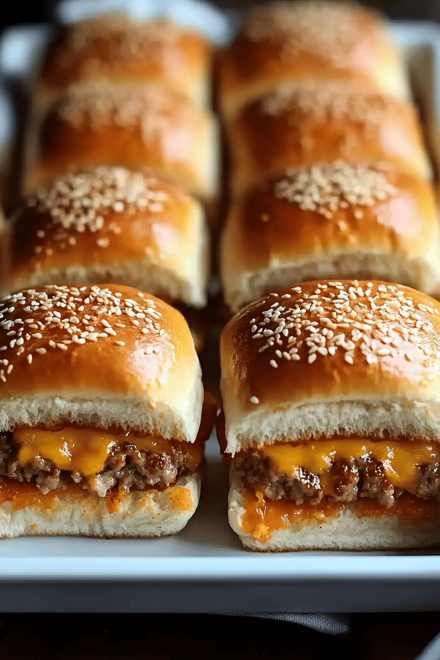 Hawaiian Roll Sliders ingredients organized and measured on kitchen counter