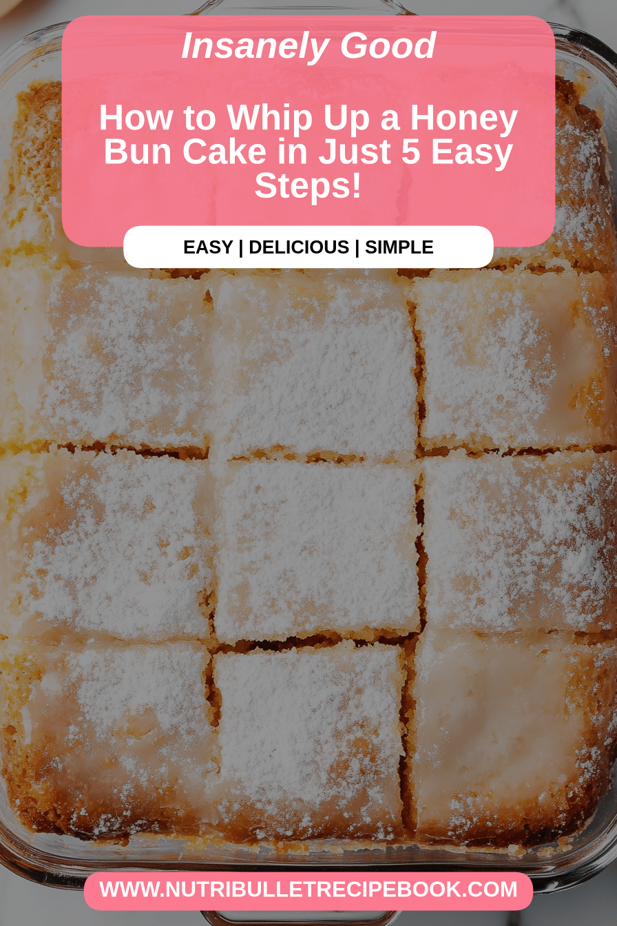 Honey Bun Cake Recipe final dish beautifully presented and ready to serve