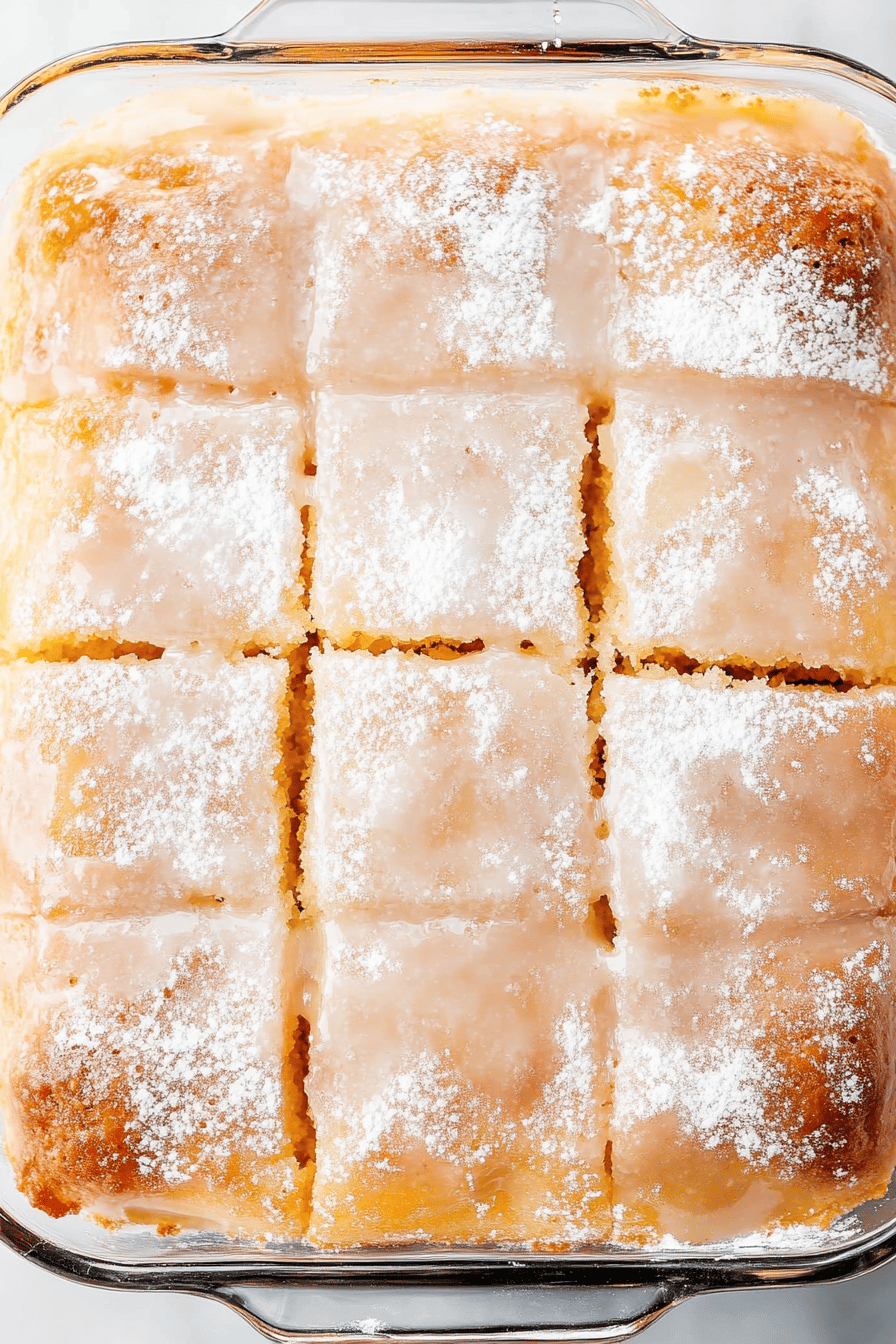 Honey Bun Cake Recipe slice on plate showing perfect texture and swirl pattern