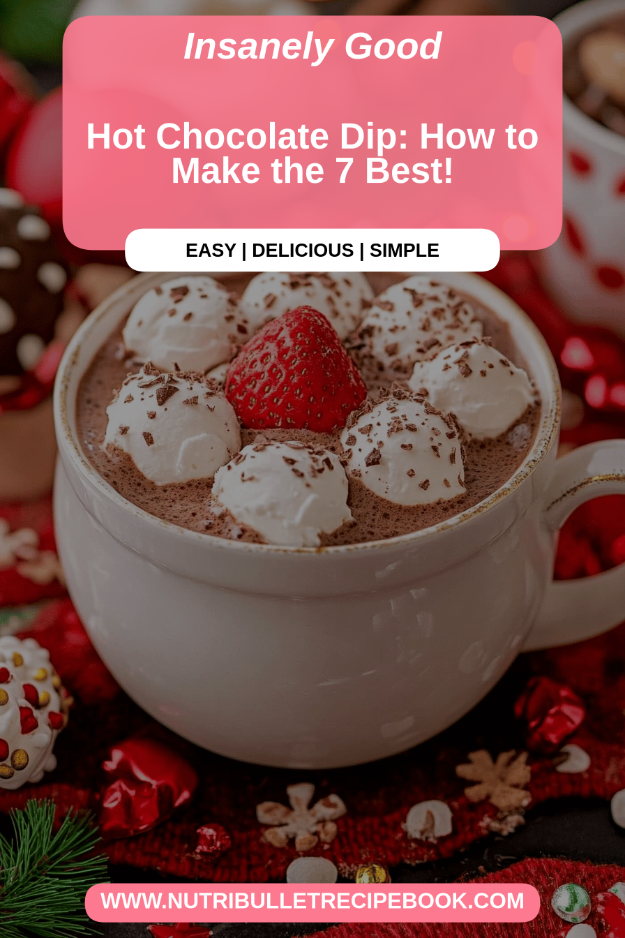 Hot chocolate dip final dish beautifully presented and ready to serve