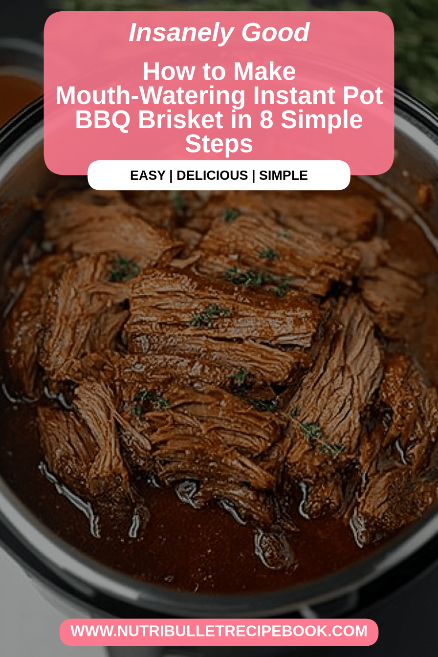 Instant Pot BBQ Brisket final dish beautifully presented and ready to serve