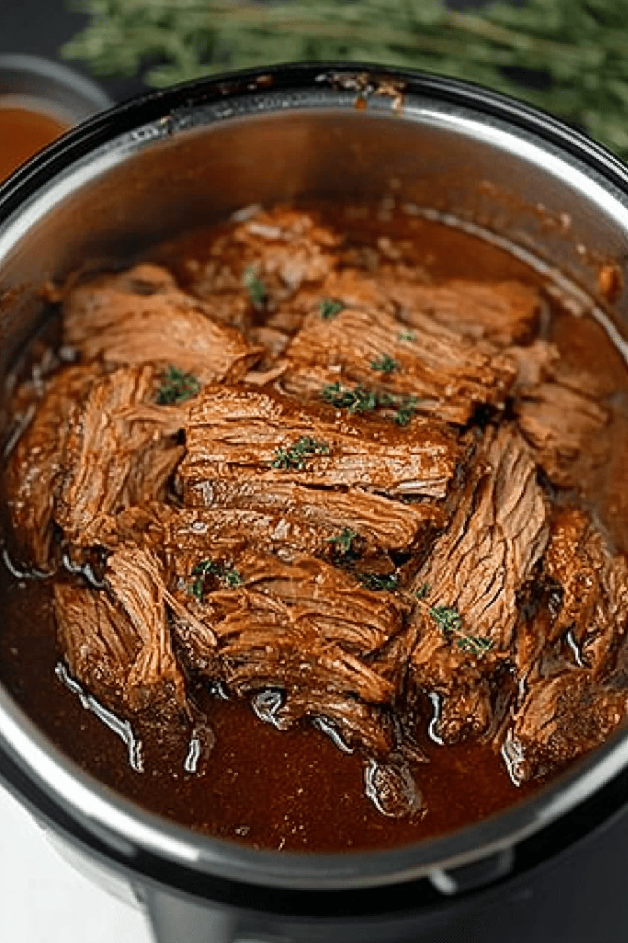 Instant Pot BBQ Brisket ingredients organized and measured on kitchen counter