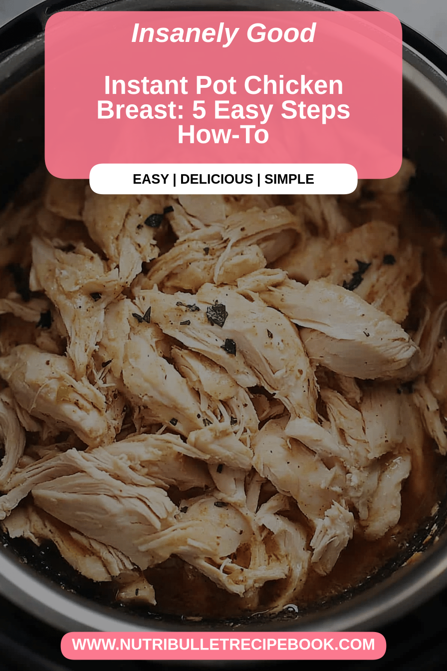Instant Pot chicken breast final dish beautifully presented and ready to serve