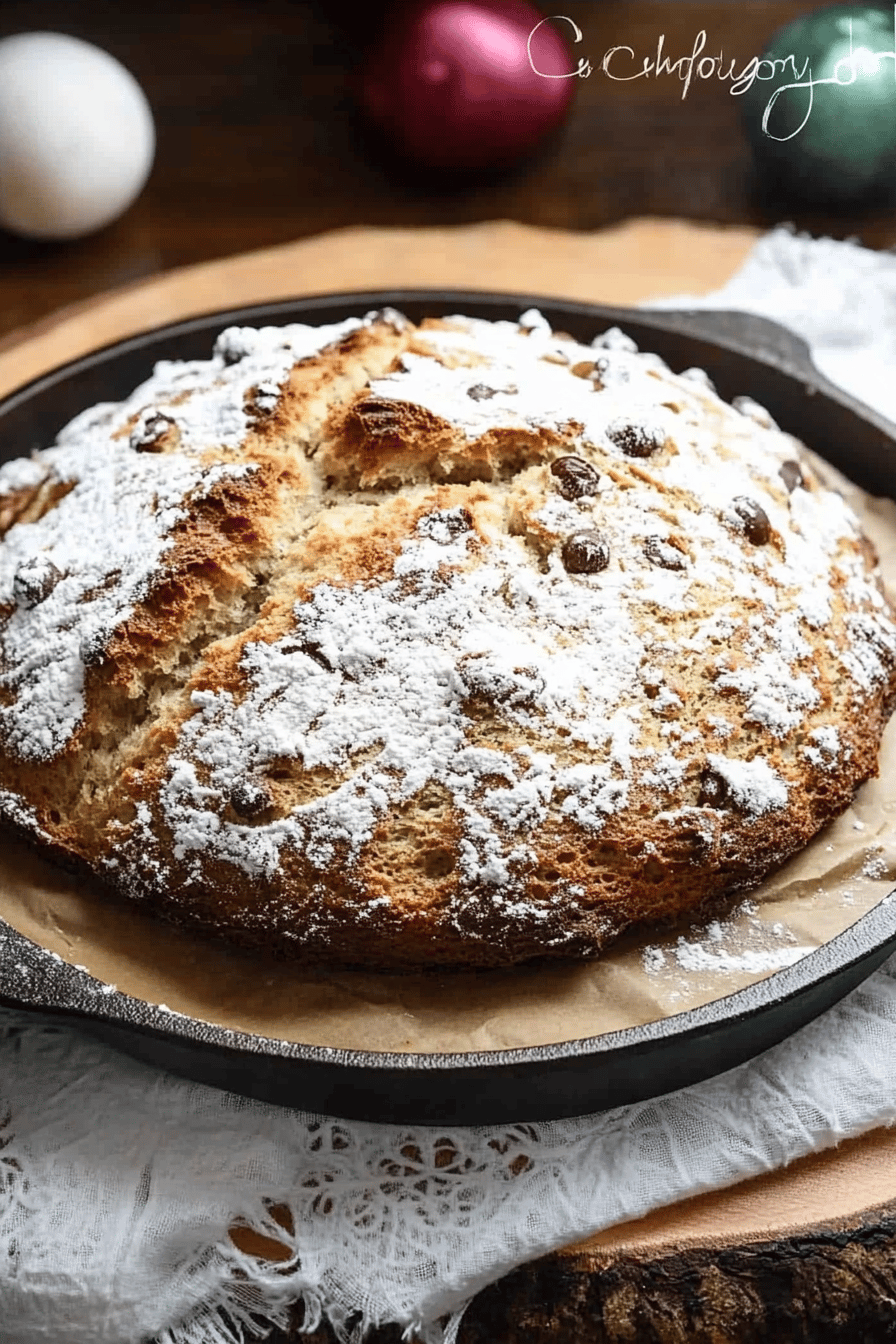 Irish soda bread slice on plate showing perfect texture and swirl pattern