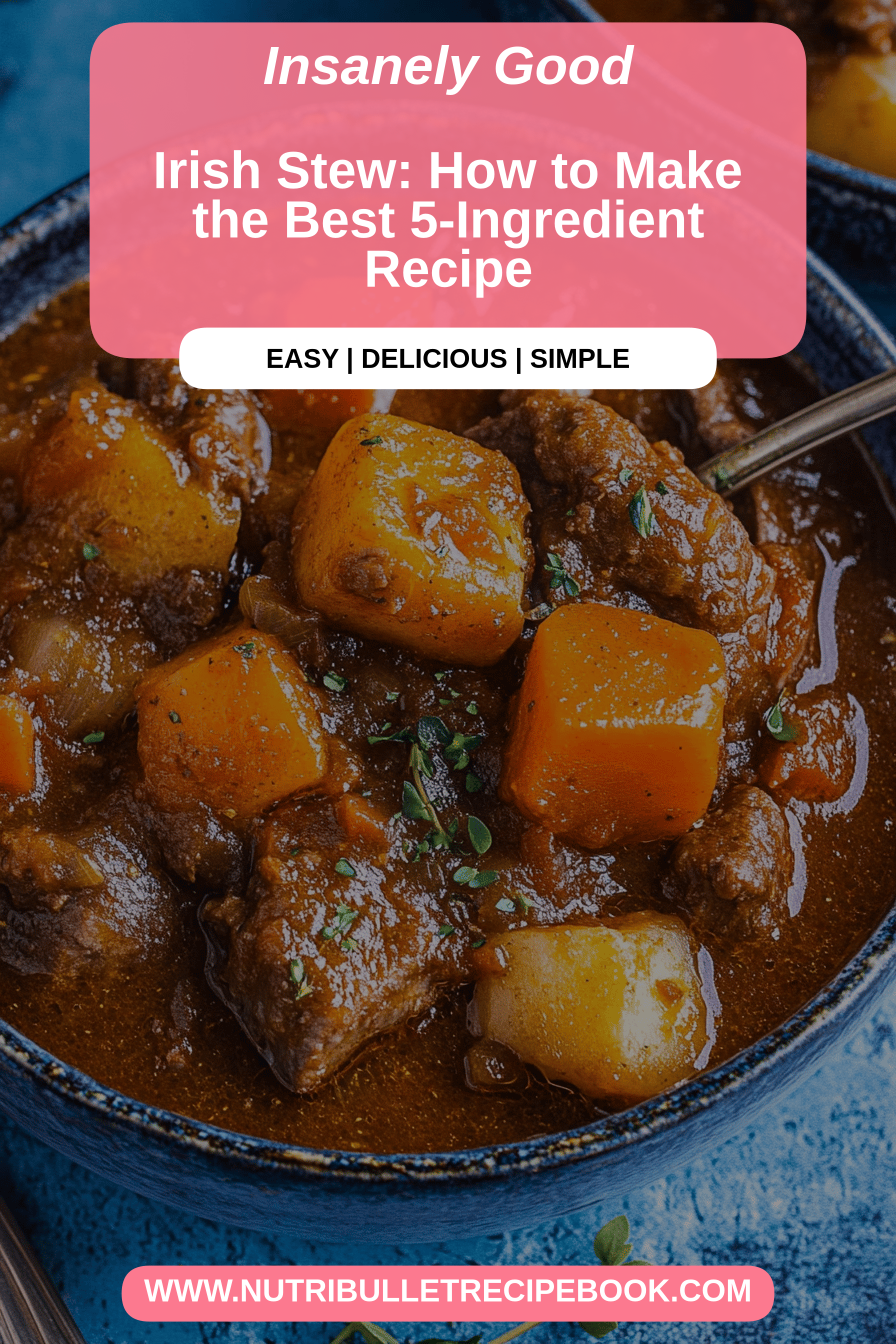 Irish stew final dish beautifully presented and ready to serve