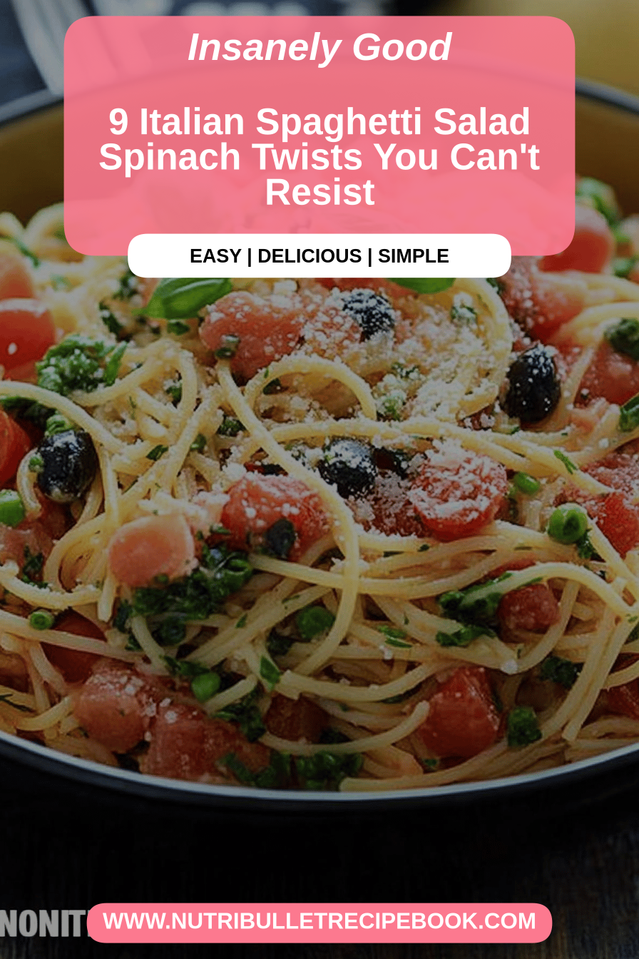 Italian Spaghetti Salad final dish beautifully presented and ready to serve