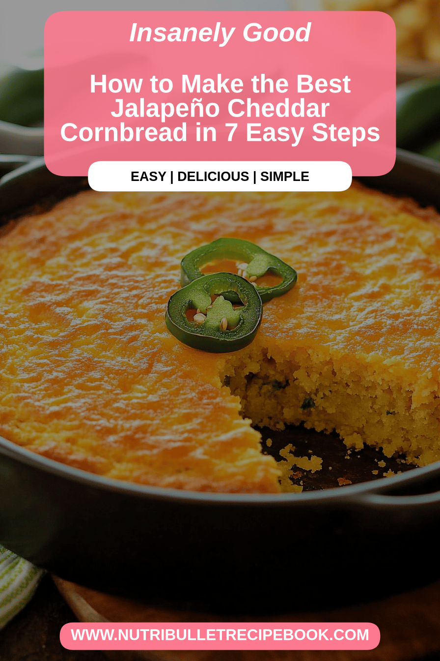Jalapeño Cheddar Cornbread final dish beautifully presented and ready to serve
