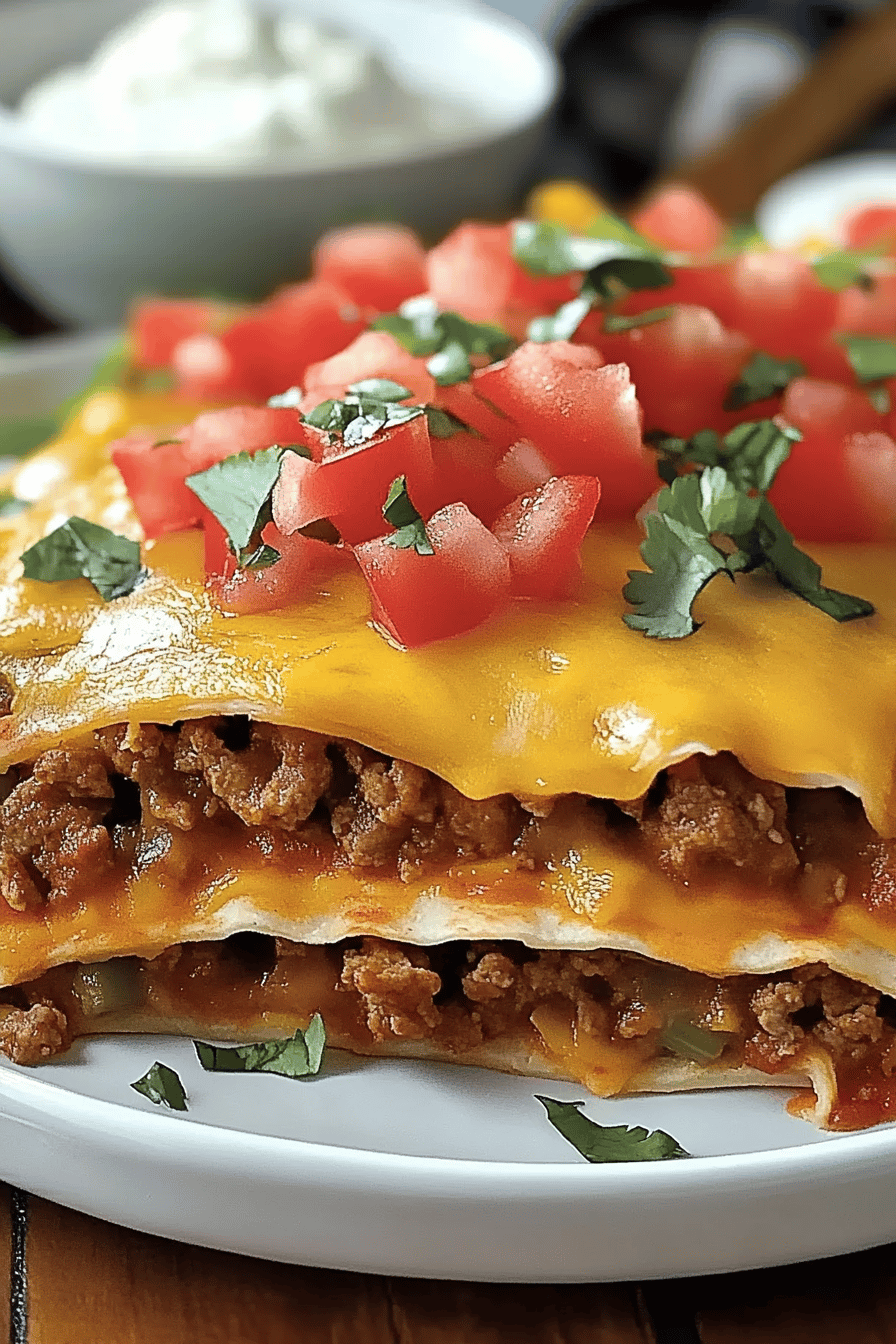 Layered Taco Bake ingredients organized and measured on kitchen counter