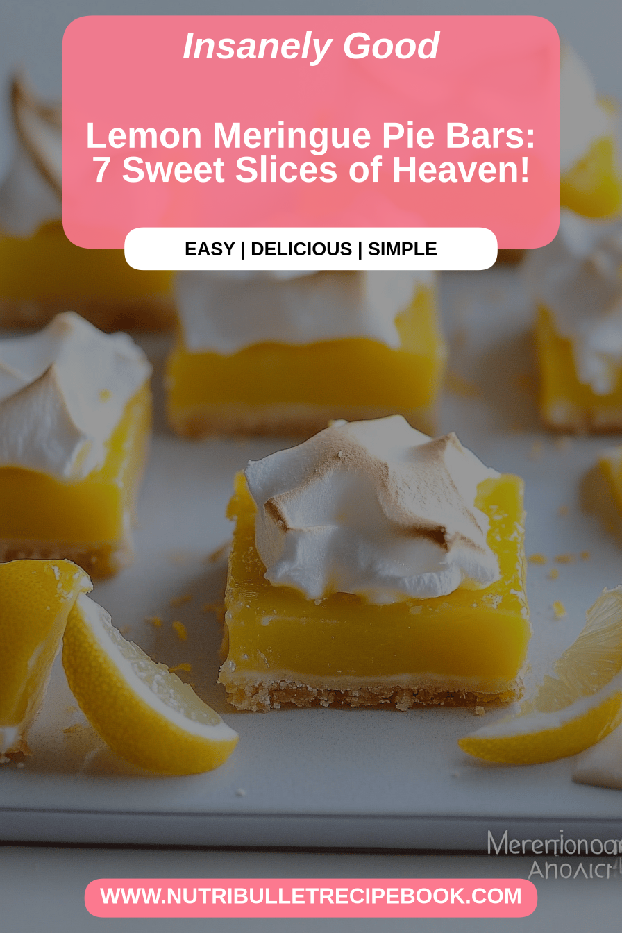 Lemon Meringue Pie Bars final dish beautifully presented and ready to serve
