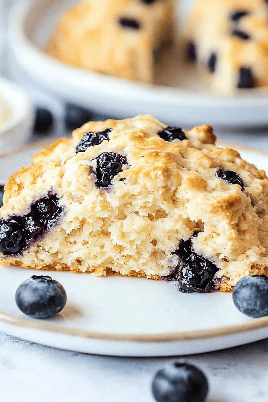 Lemon blueberry scones ingredients organized and measured on kitchen counter