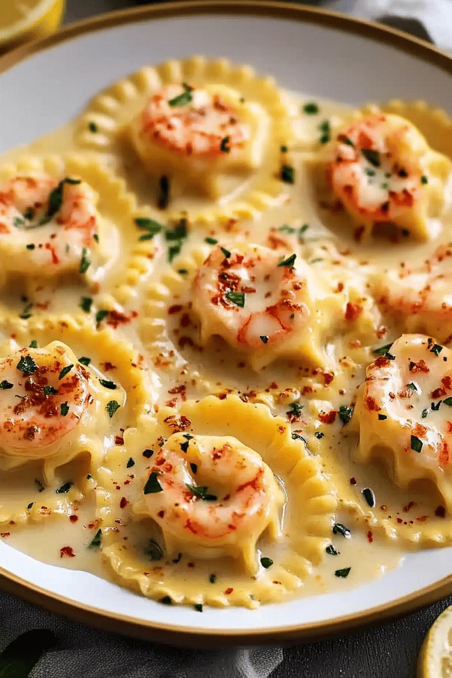 Lobster Ravioli Recipe slice on plate showing perfect texture and swirl pattern
