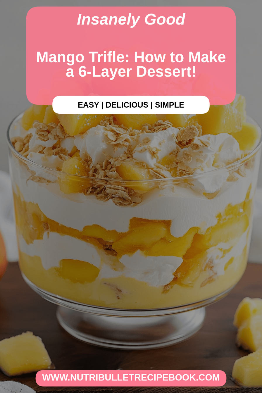 Mango Trifle final dish beautifully presented and ready to serve