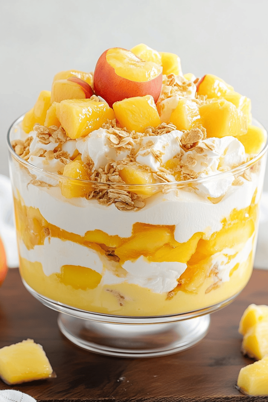 Mango Trifle ingredients organized and measured on kitchen counter