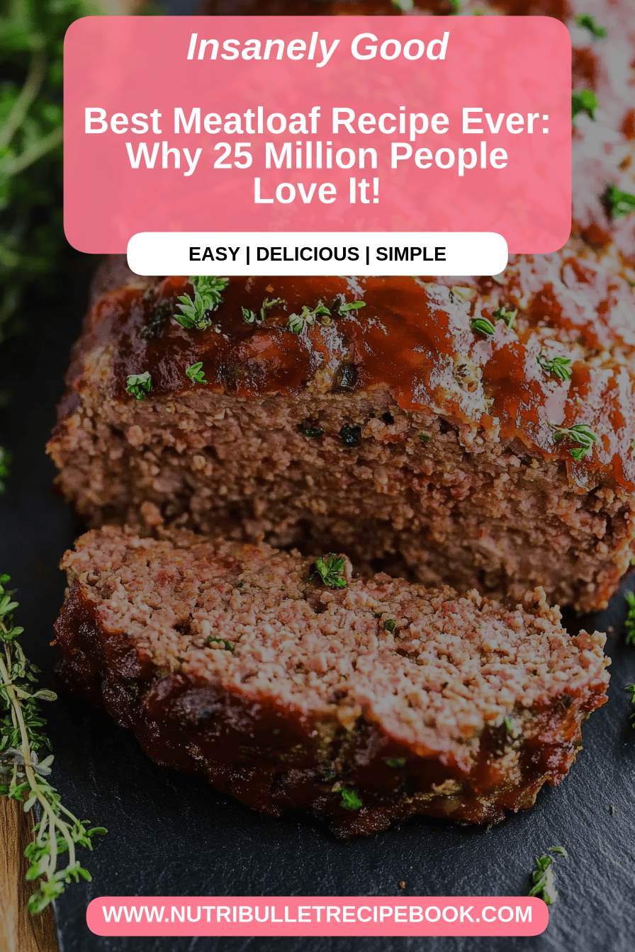 Meatloaf recipe final dish beautifully presented and ready to serve