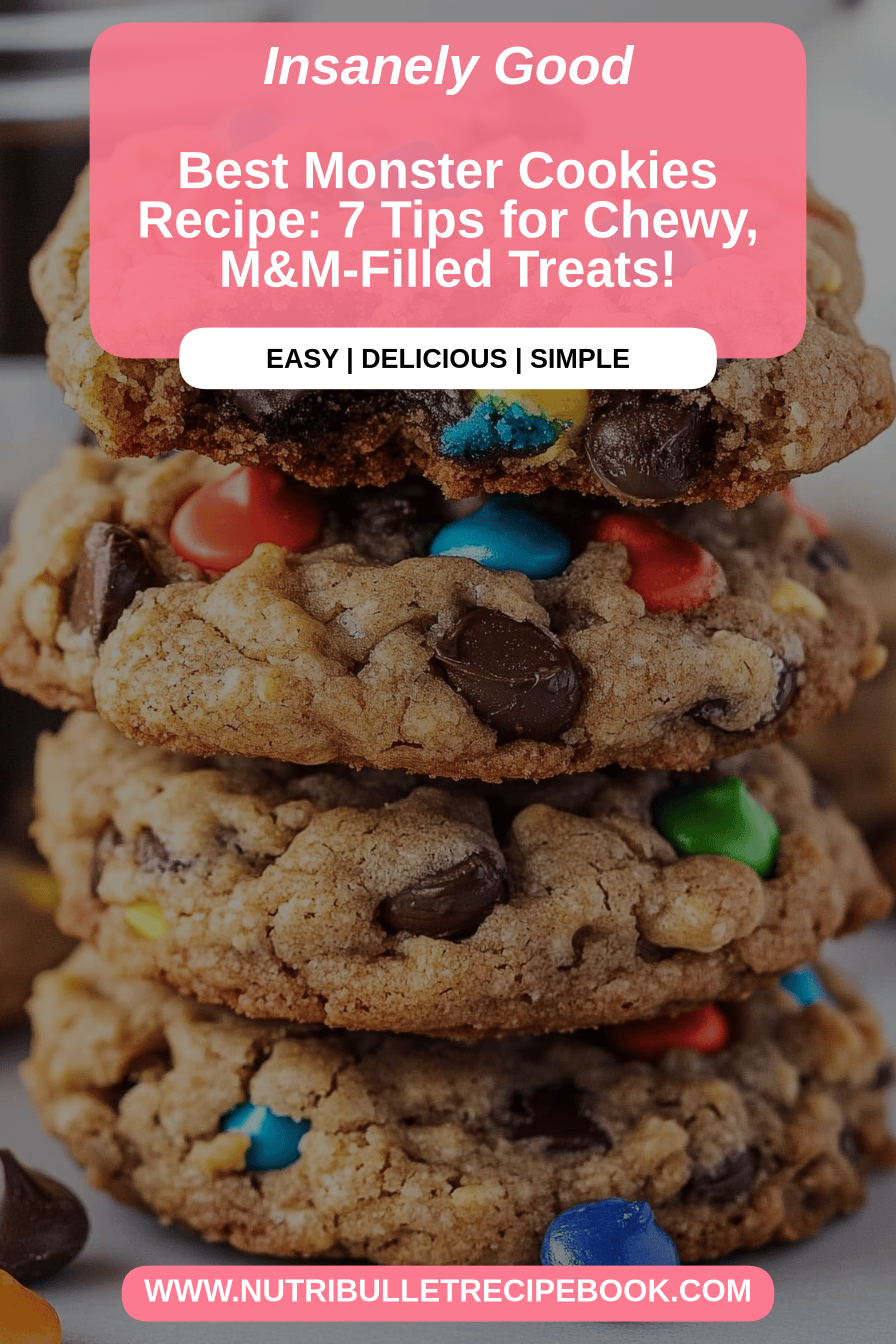 Monster Cookies Recipe final dish beautifully presented and ready to serve