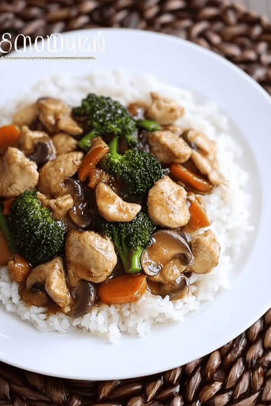 Moo Goo Gai Pan slice on plate showing perfect texture and swirl pattern