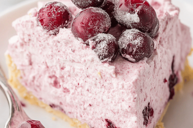 No-Bake Cranberry Fluff Pie
