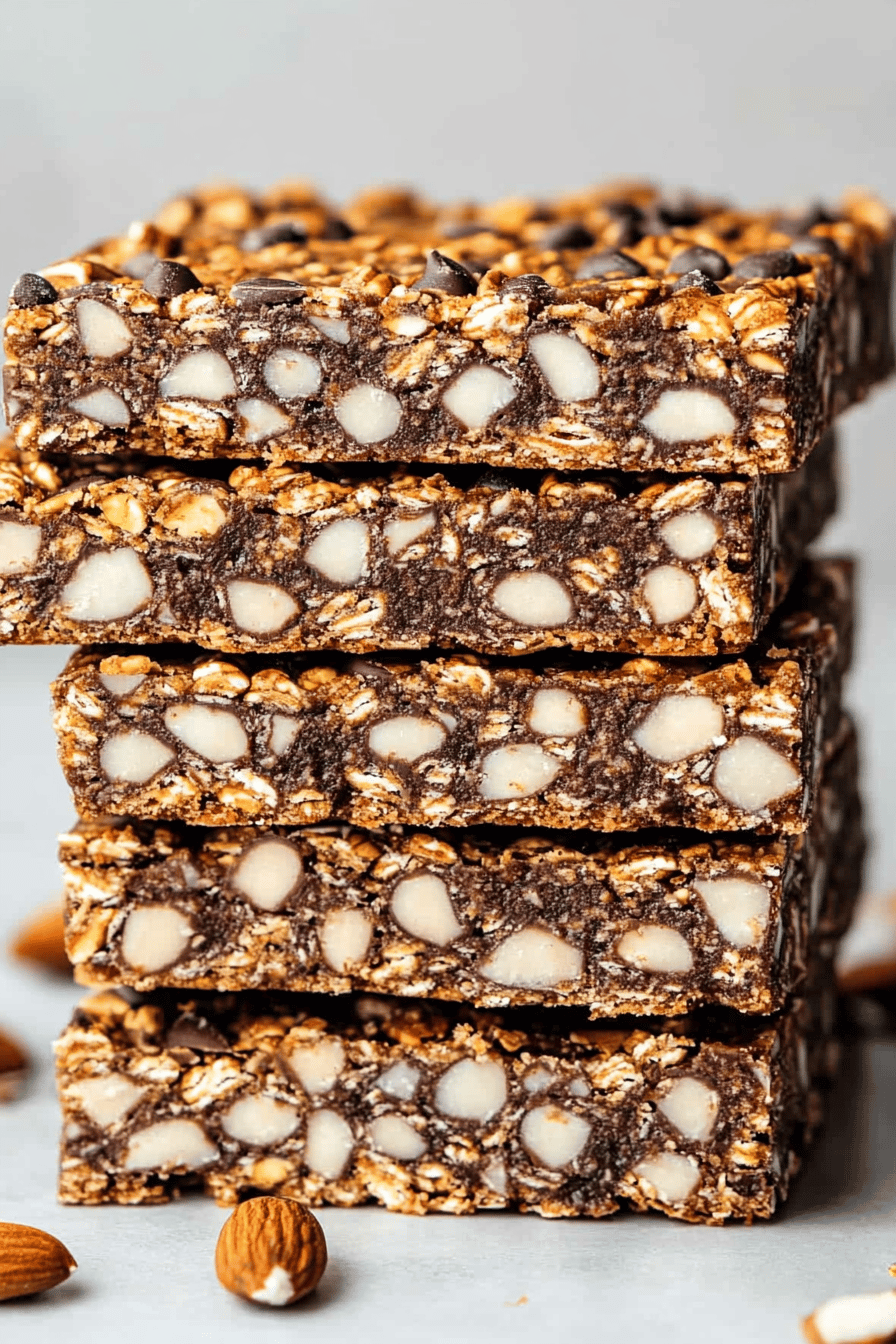 Nut bars ingredients organized and measured on kitchen counter