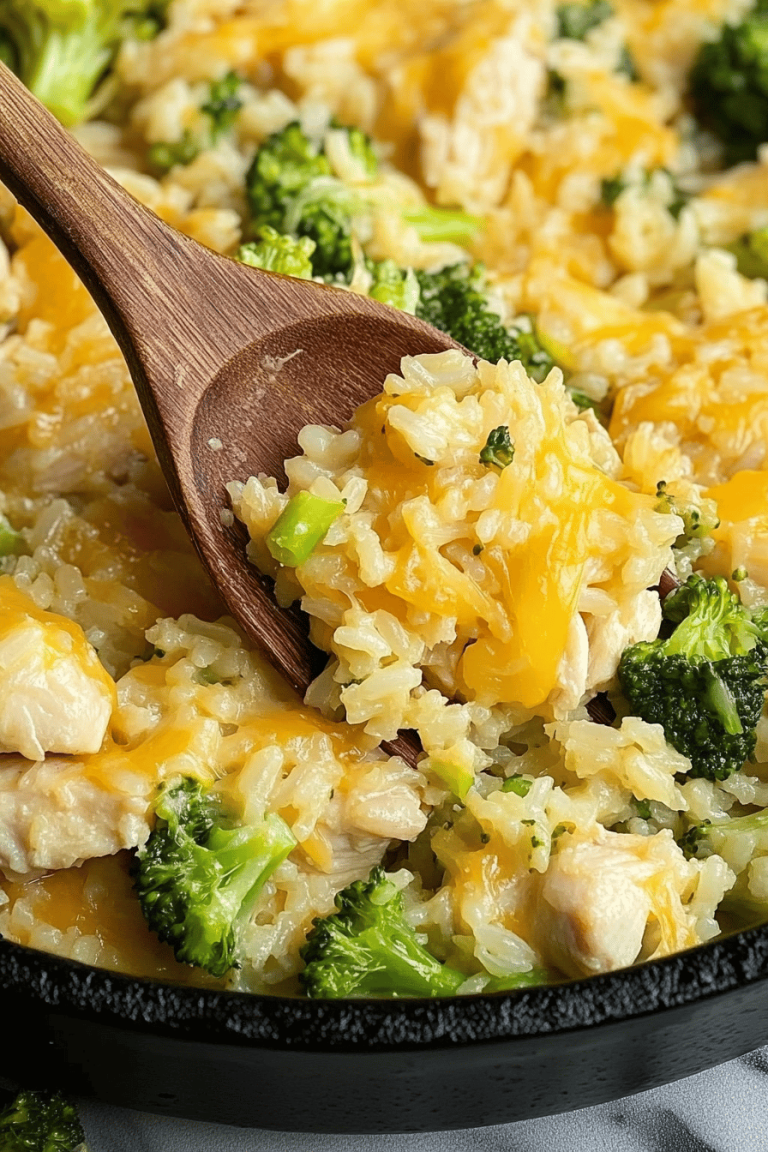 One-Pot Cheesy Chicken Broccoli Rice