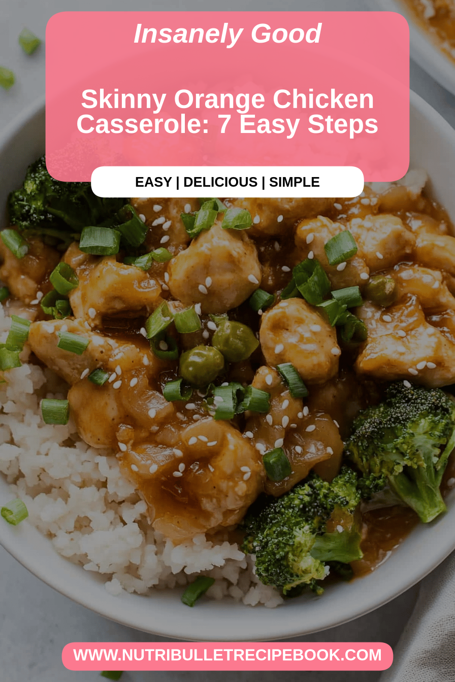 Orange Chicken Casserole final dish beautifully presented and ready to serve