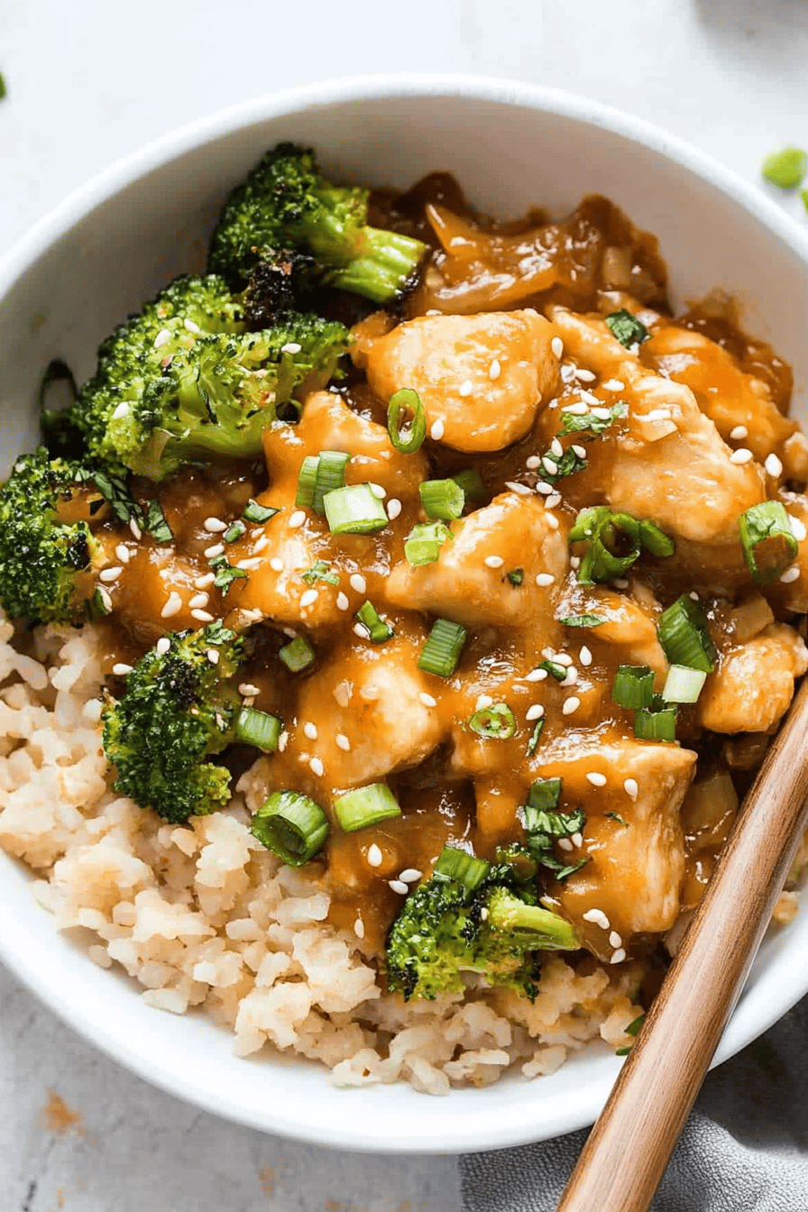 Orange Chicken Casserole slice on plate showing perfect texture and swirl pattern