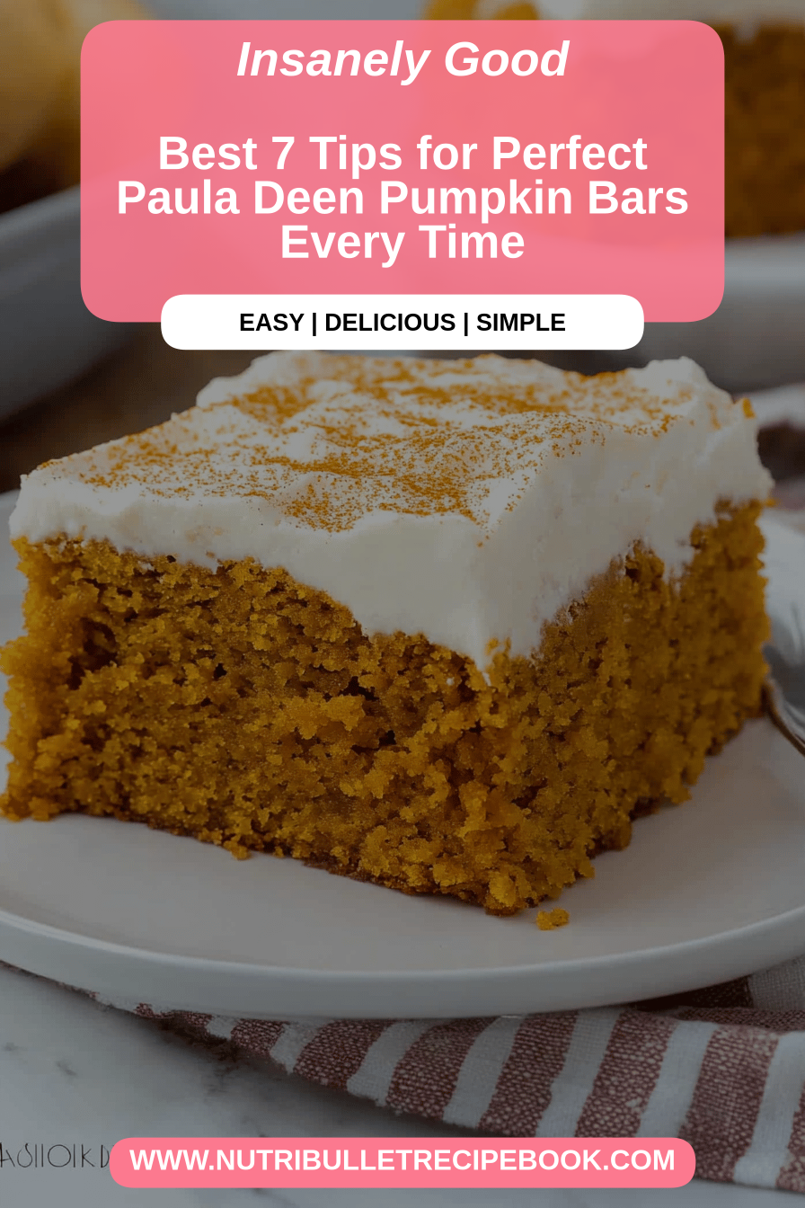 Paula Deen Pumpkin Bars final dish beautifully presented and ready to serve