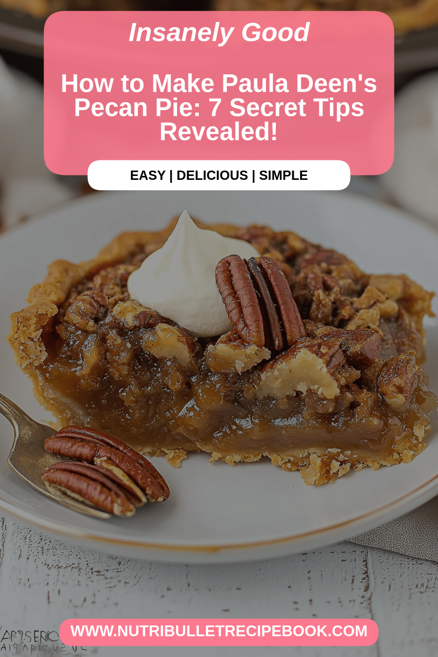 Paula Deen's Pecan Pie Recipe final dish beautifully presented and ready to serve