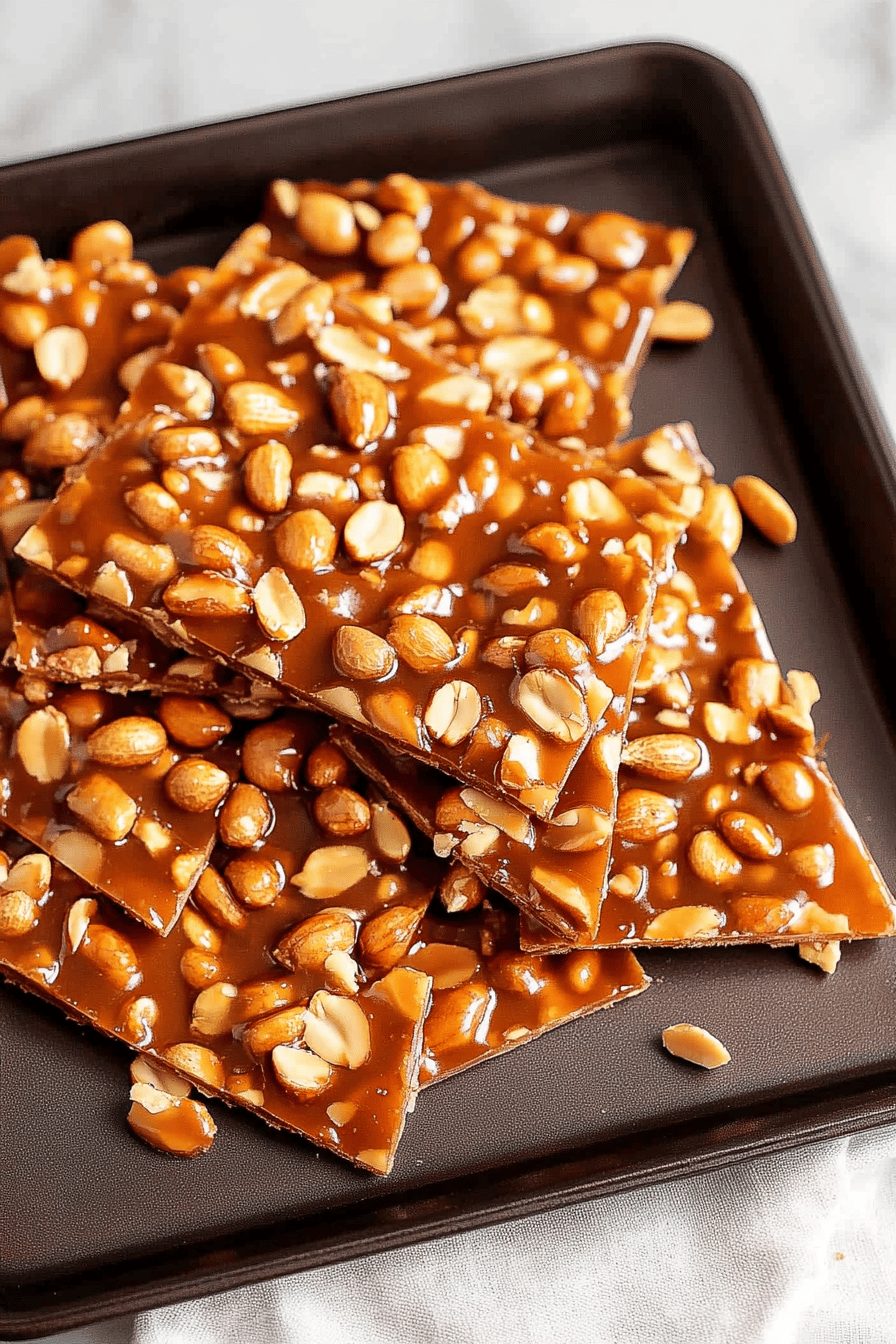 Peanut brittle ingredients organized and measured on kitchen counter